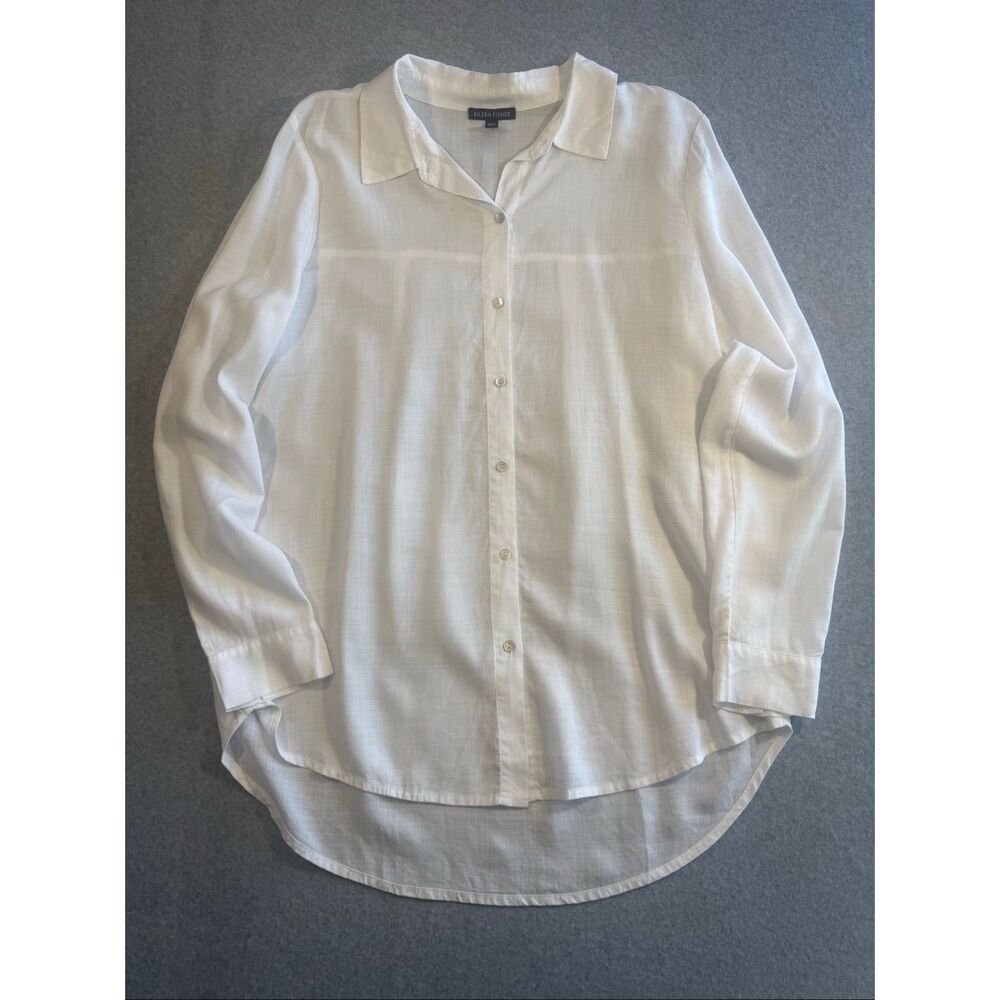 eileen fisher 100% tencel lyocell blouse M